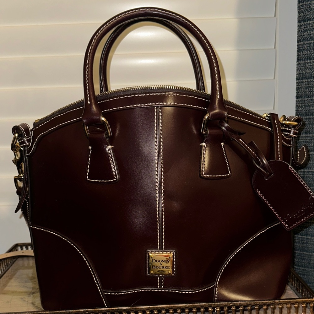 Dooney & Bourke Dark Brown Satchel - Picture 2 of 5